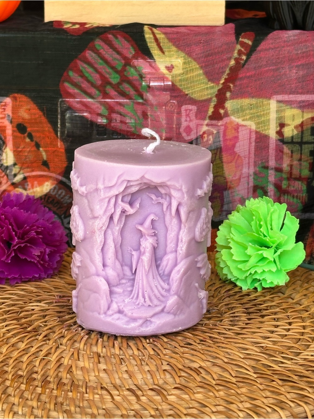 Lavender Witch in the Woods Pillar Candle